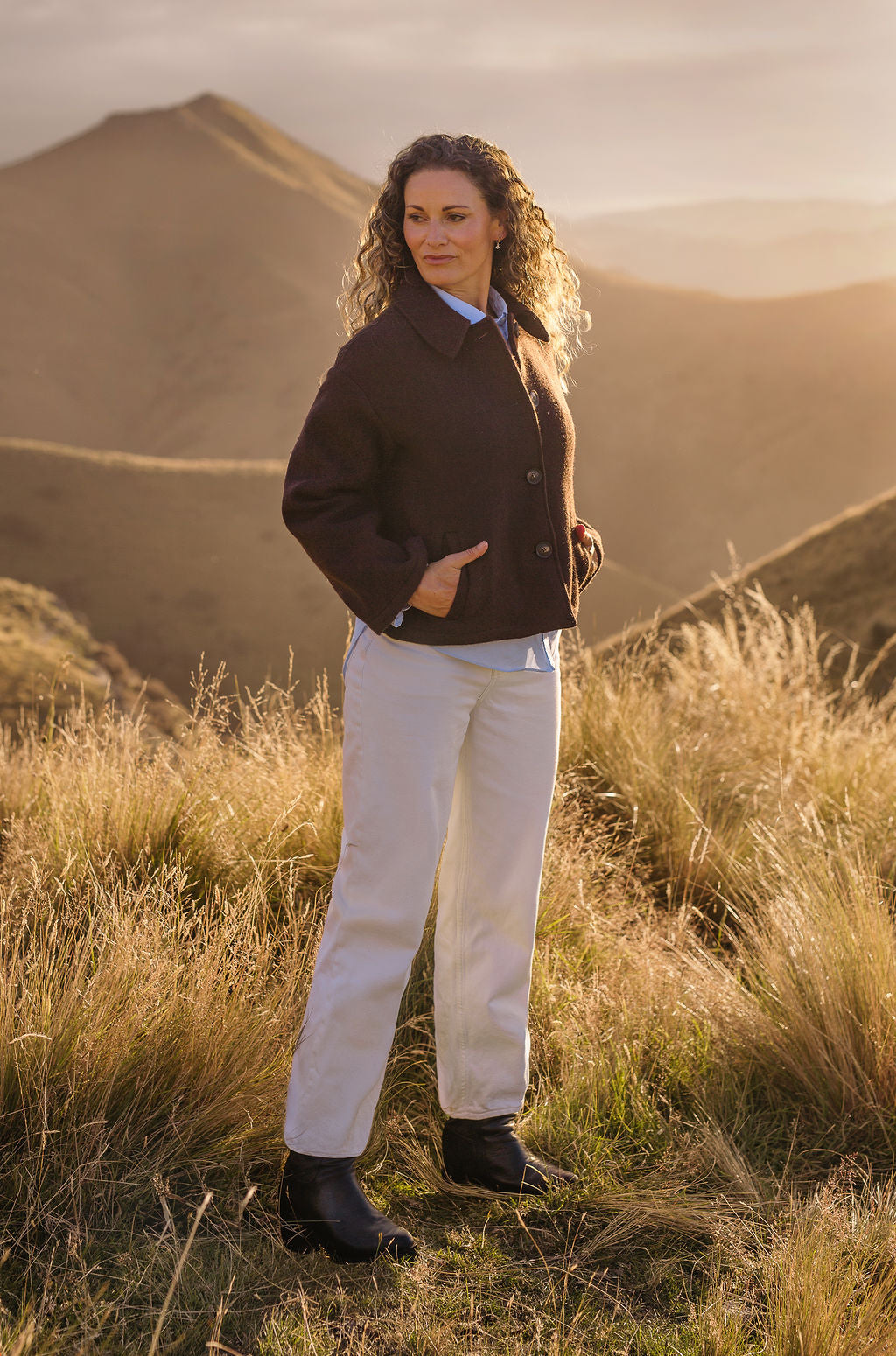Chelsea Wool Jacket - Chocolate