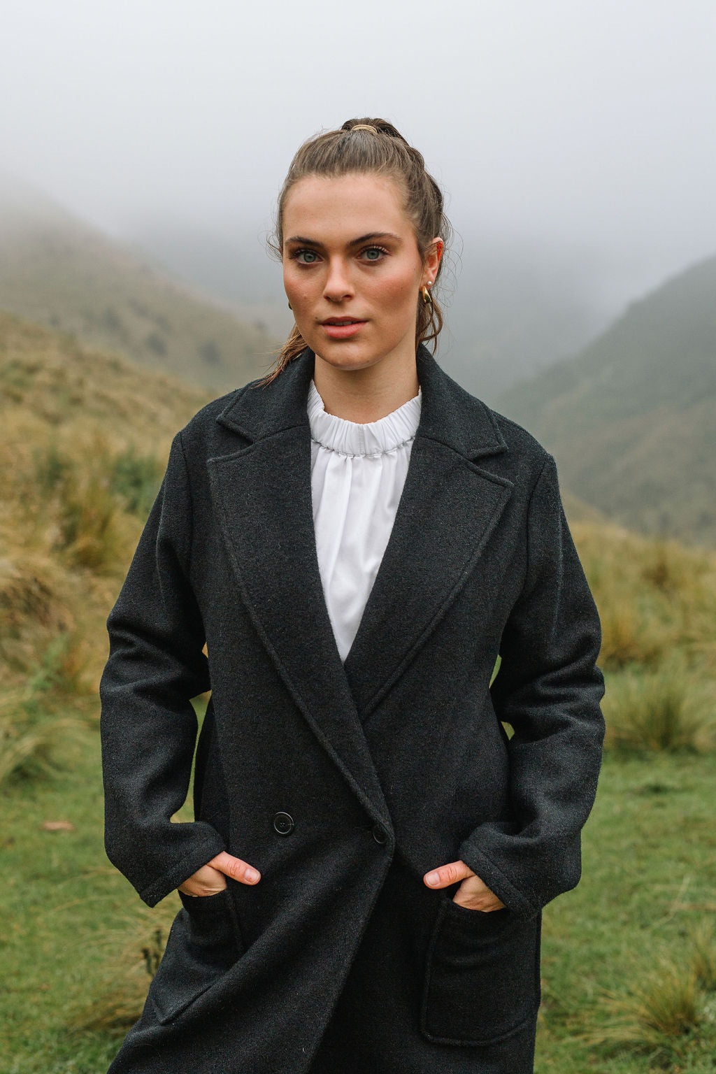 The Atér Original Wool Coat - Black