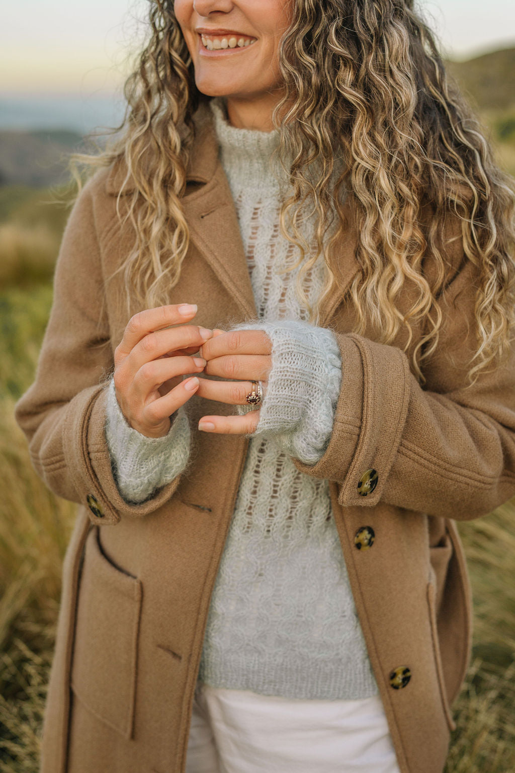 Luxe Elgin Wool Trench Coat - Camel
