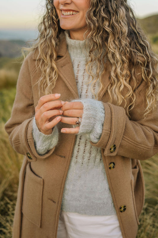 Luxe Elgin Wool Trench Coat - Camel