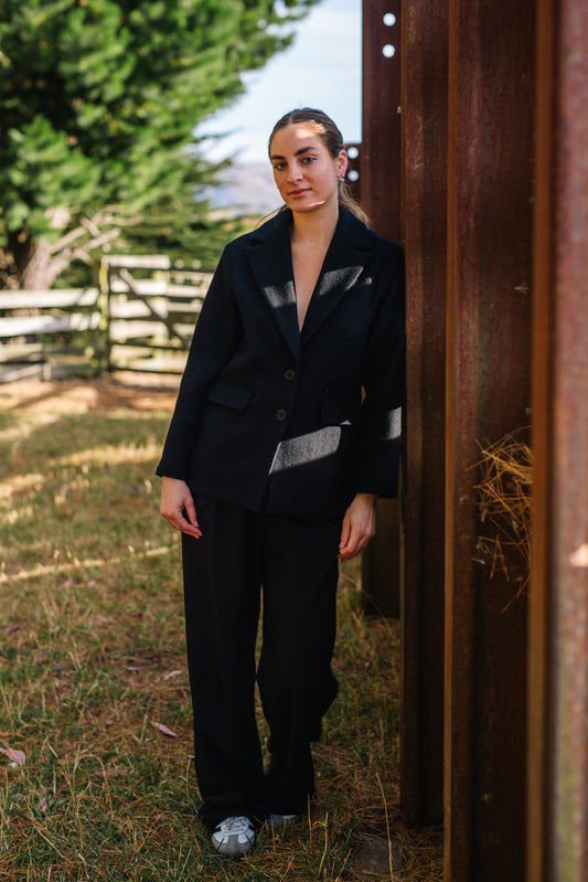 Holland Wool Blazer - Black